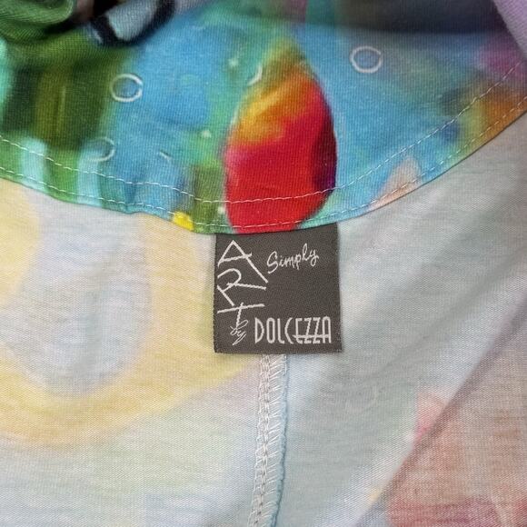 Dolcezza Simply Art Sleeveless Abstract Zip Front Midi Dress Multicolor - Picture 5 of 5